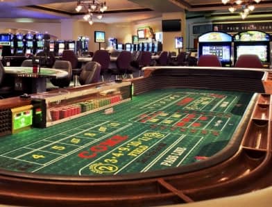 Craps table in a casino