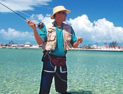 fisherman next to beach