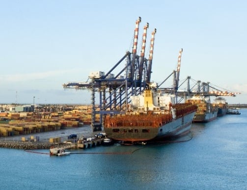 boat at shipping dock