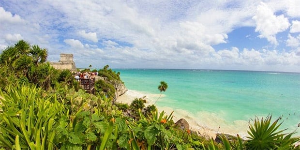 Tulum beach and greenery