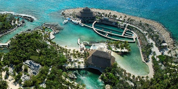 Xcaret Eco Park from above