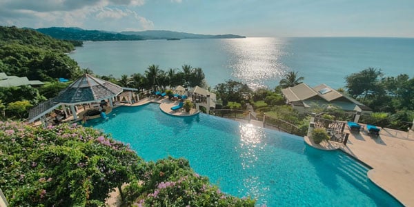 Pool and ocean view Calabash Cove Resort & Spa St. Lucia