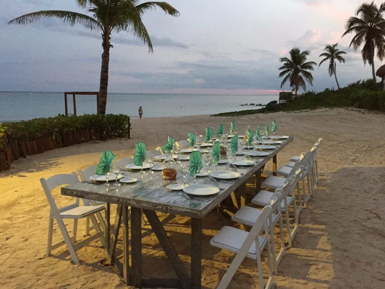 Dinner on the beach, Dreams Tulum, Riviera Maya, Mexico