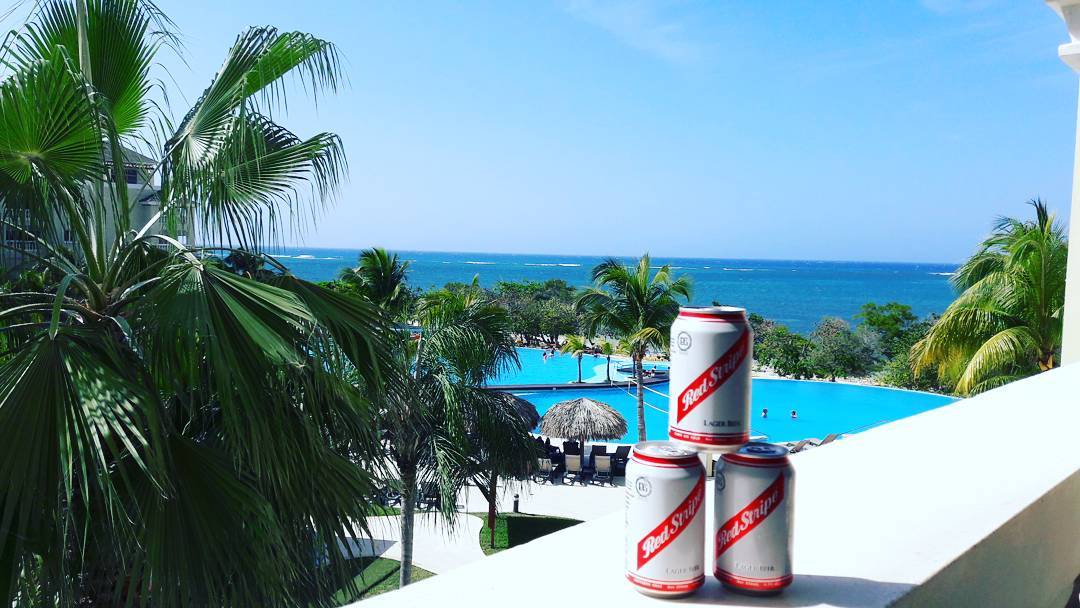 Red Stripe beer, Iberostar Rose Hall Beach, Jamaica