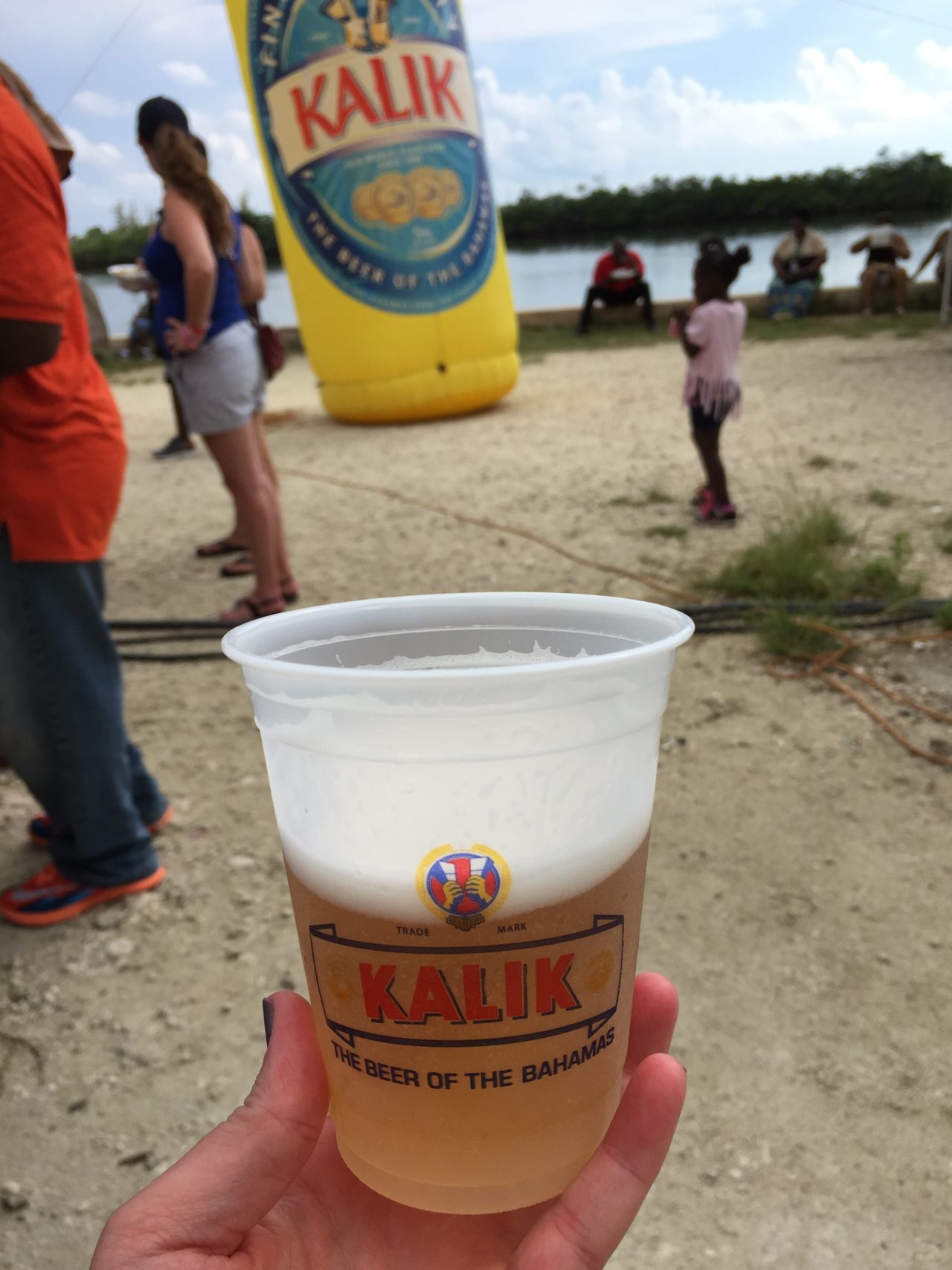 Kalik beer, McClean's Towne Conch Cracking Festival, Bahamas