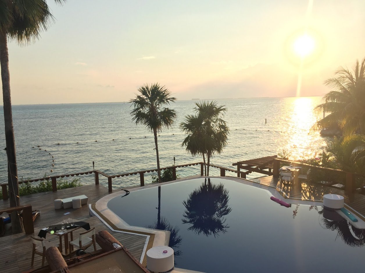 Dinner View, Zoetry Villa Rolandi, Isla Mujeres, Mexico, photo by: D. Studebaker