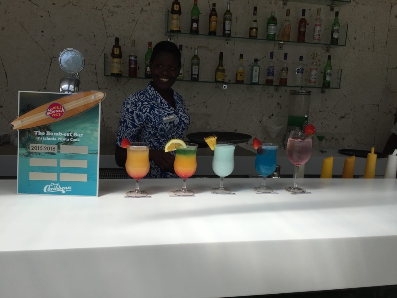 Bartender, PURE bar with signature drinks, Catalonia Punta Cana, Dominican Republic.