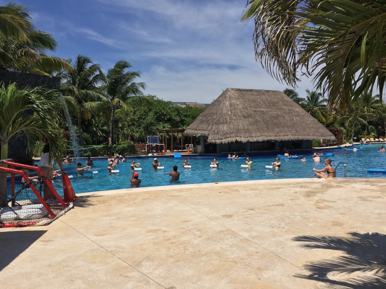 Aqua Cycling class, Valentin Imperial Maya, Mexico