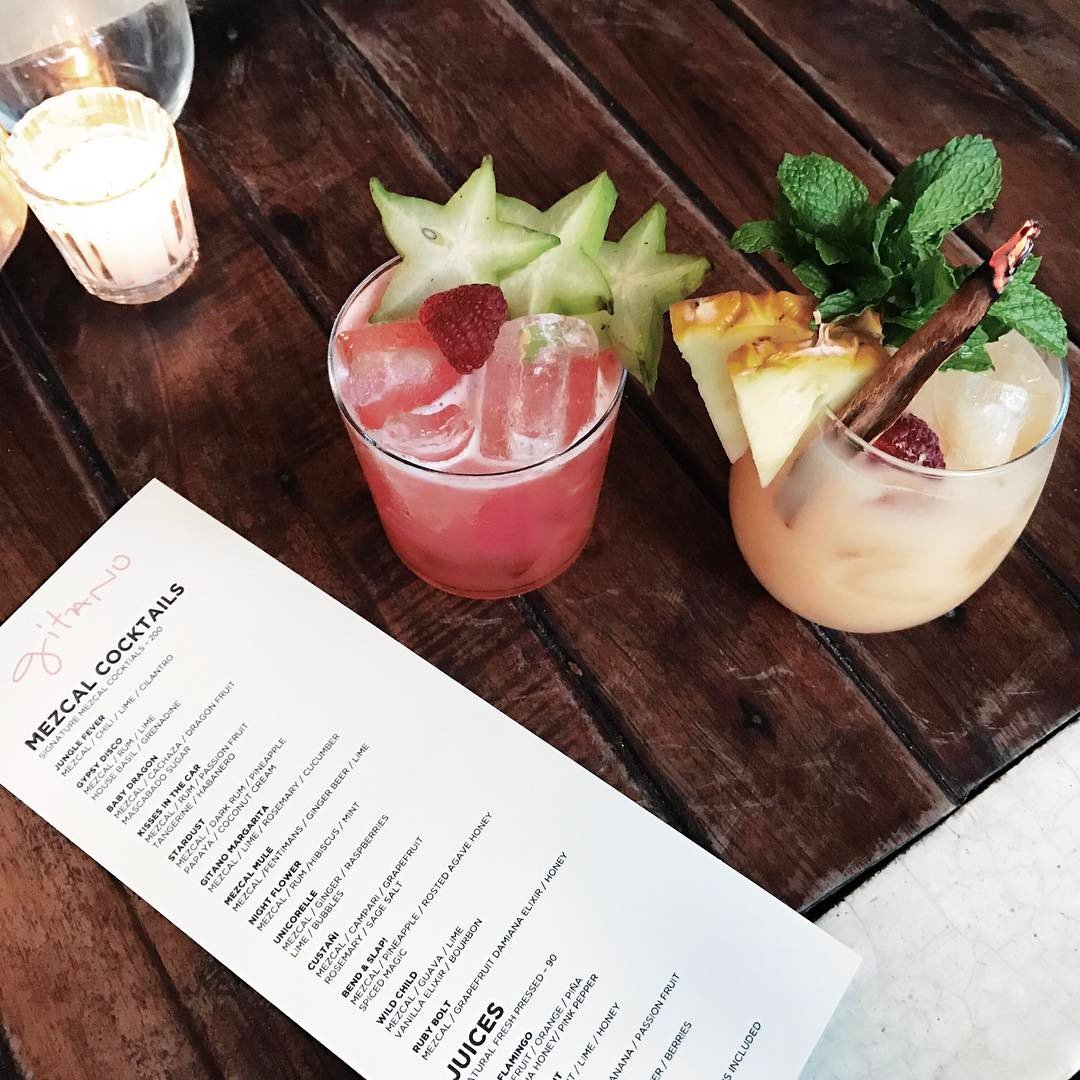 Delicious drinks at Gitano, Tulum, Mexico 