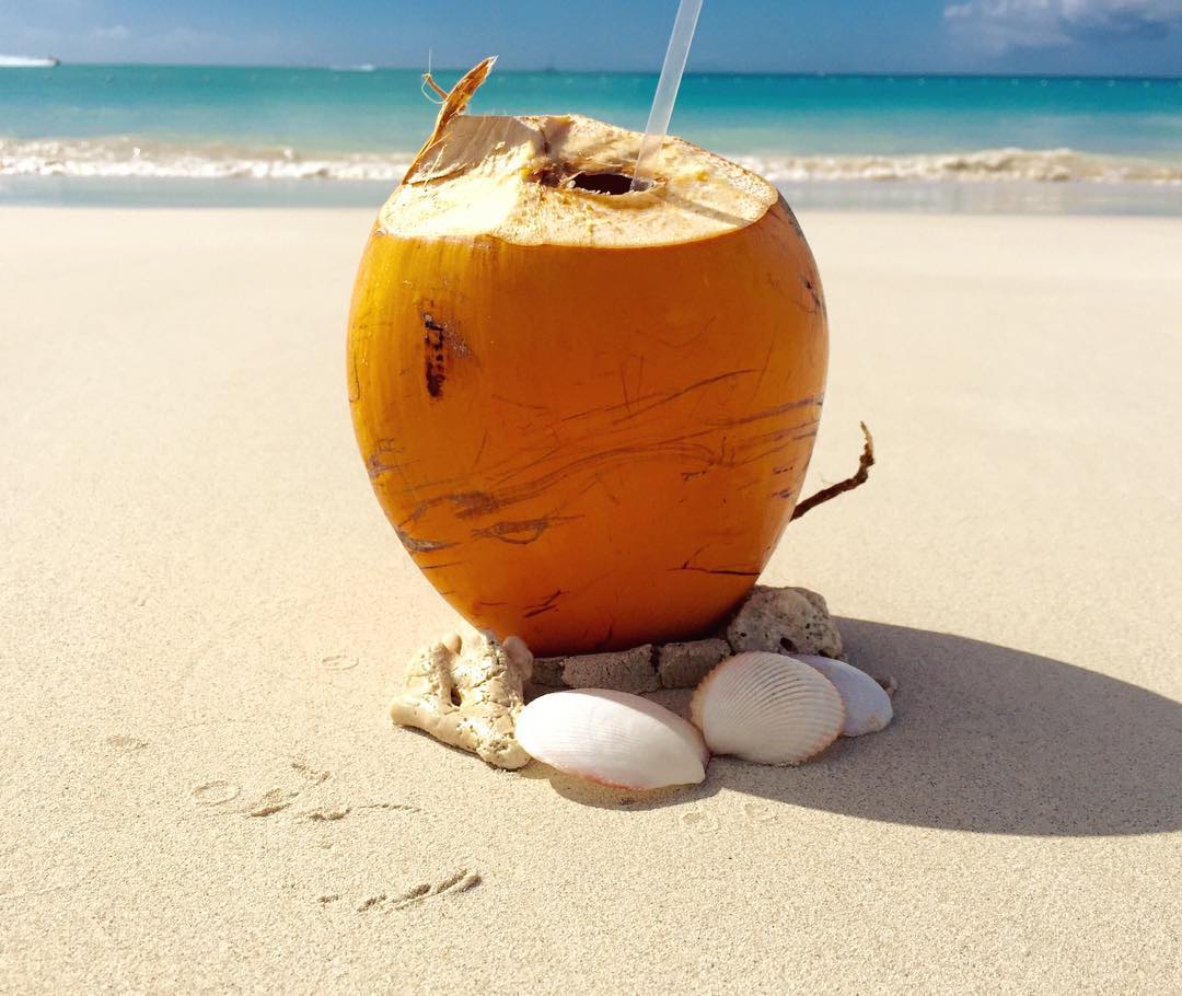 Spiked Coconut Water, Jolly Beach Antigua