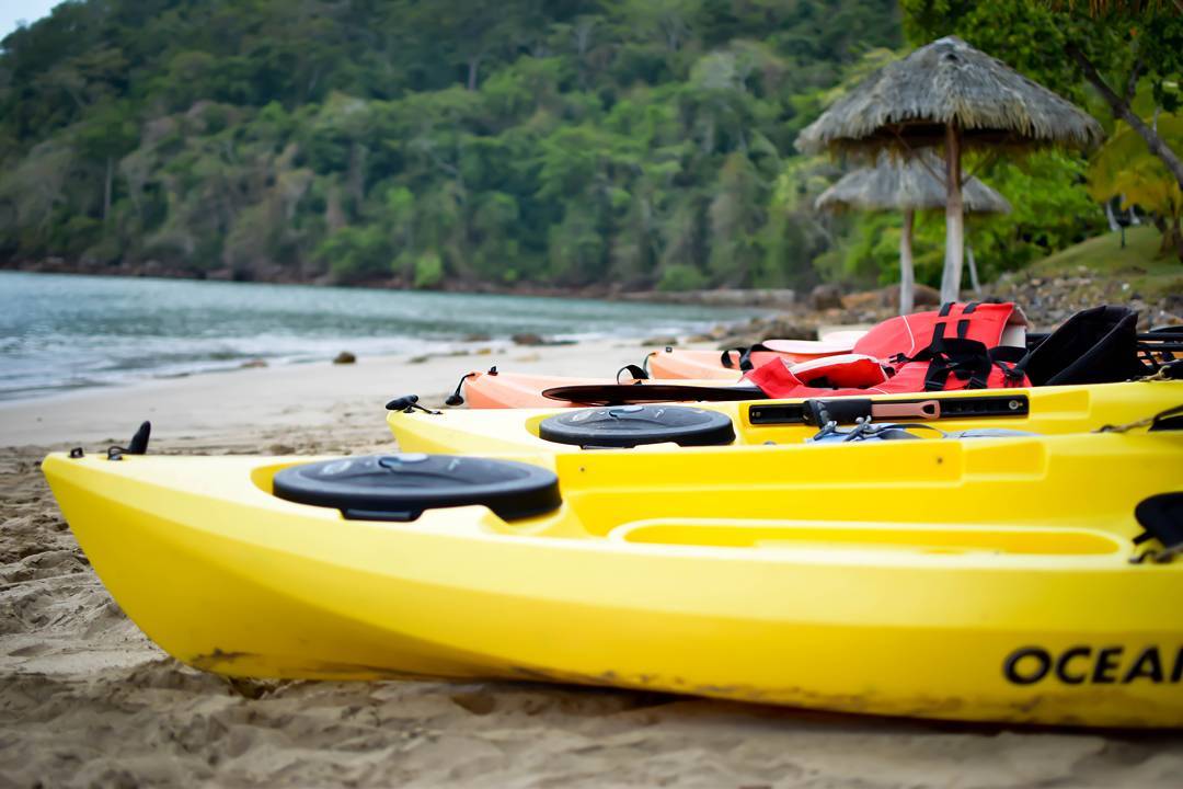 Kayaks on Playa Bonita, Panama