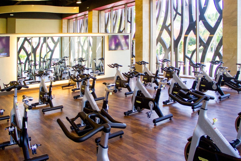 Spin class area, Barcelo Maya Palace, Riviera Maya, Mexico