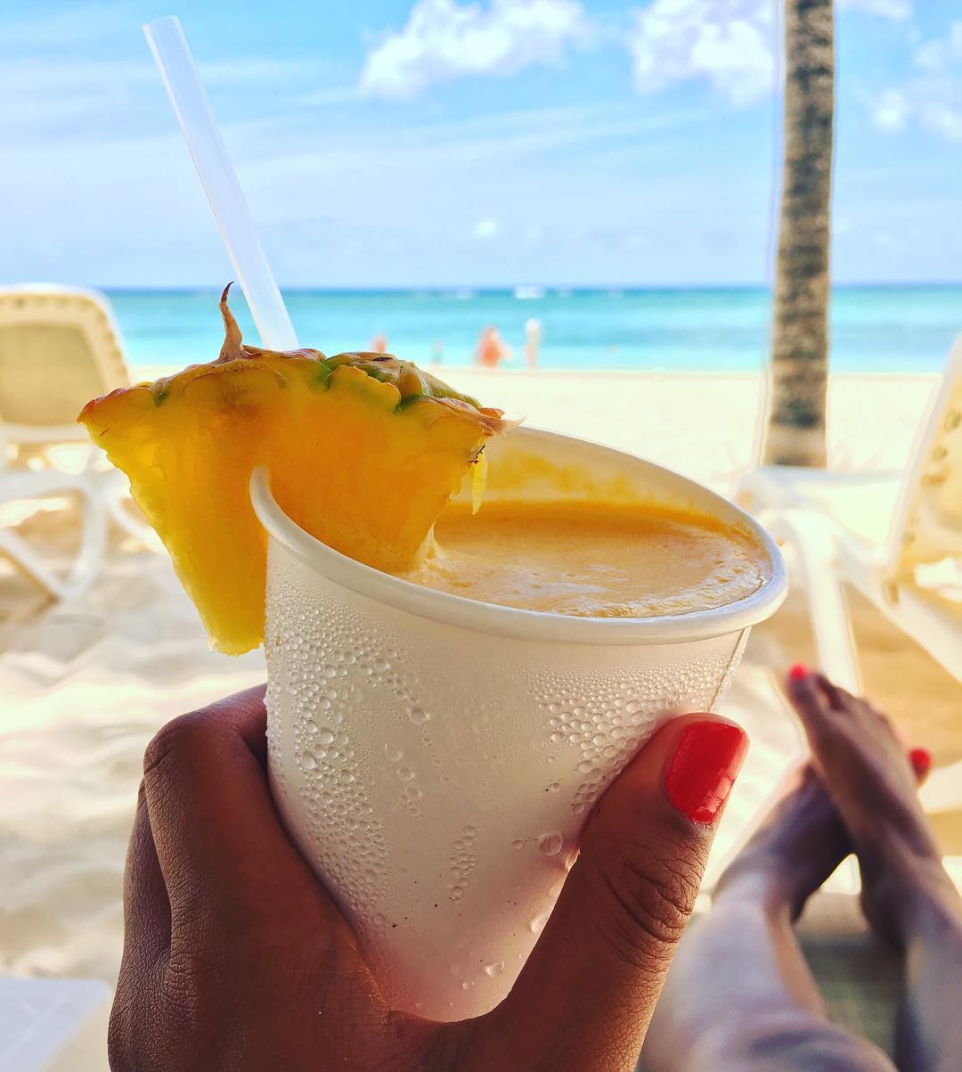 Pineapple drink in Punta Cana, Dominican Republic