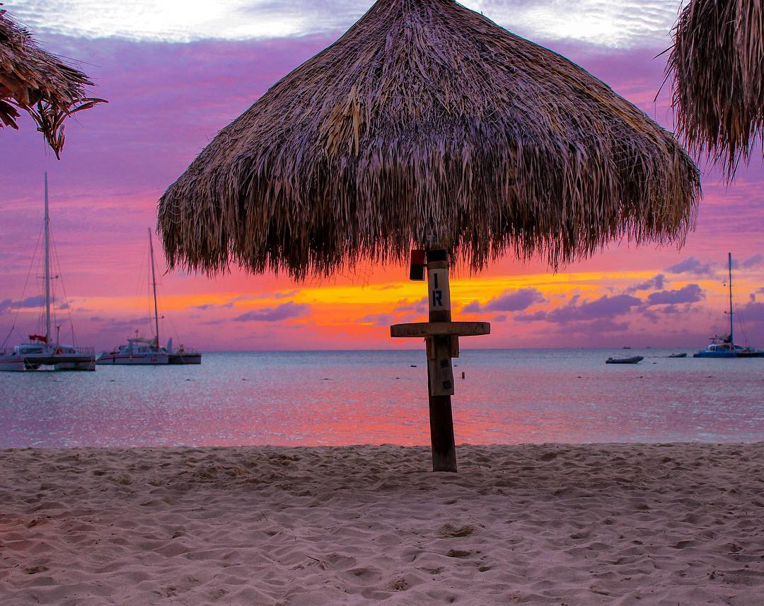 Pink and purple sunset, Aruba