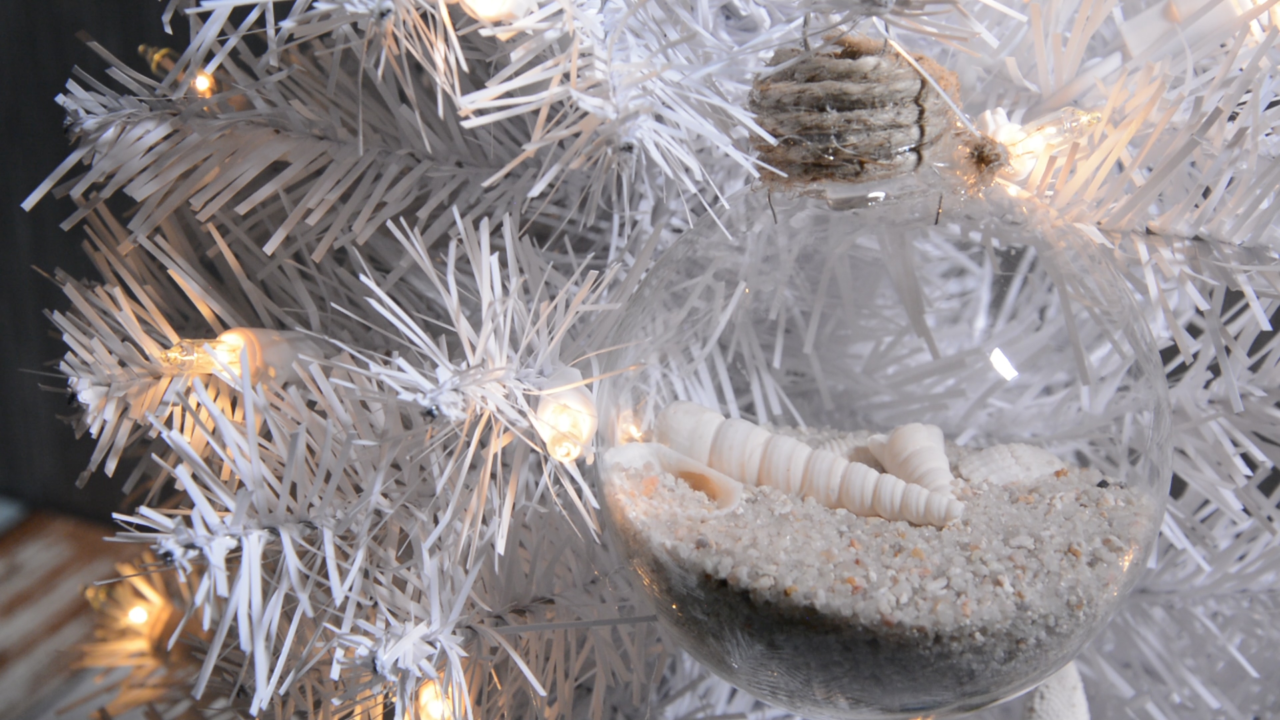 Beach ornament on tree