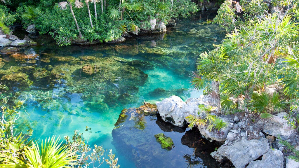 Natural pool, Xcarat, Playa del Carmen, Mexico