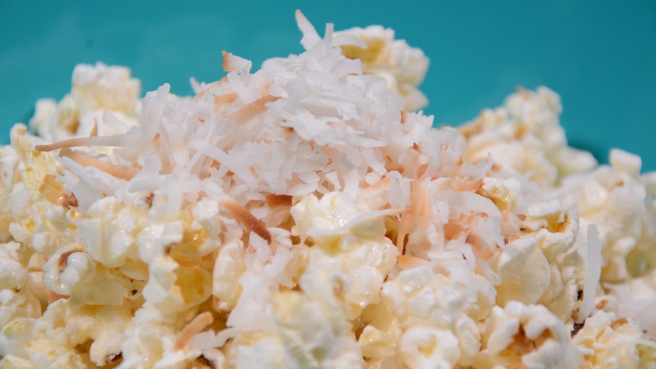 Coconut on top of popcorn, Coconut Popcorn