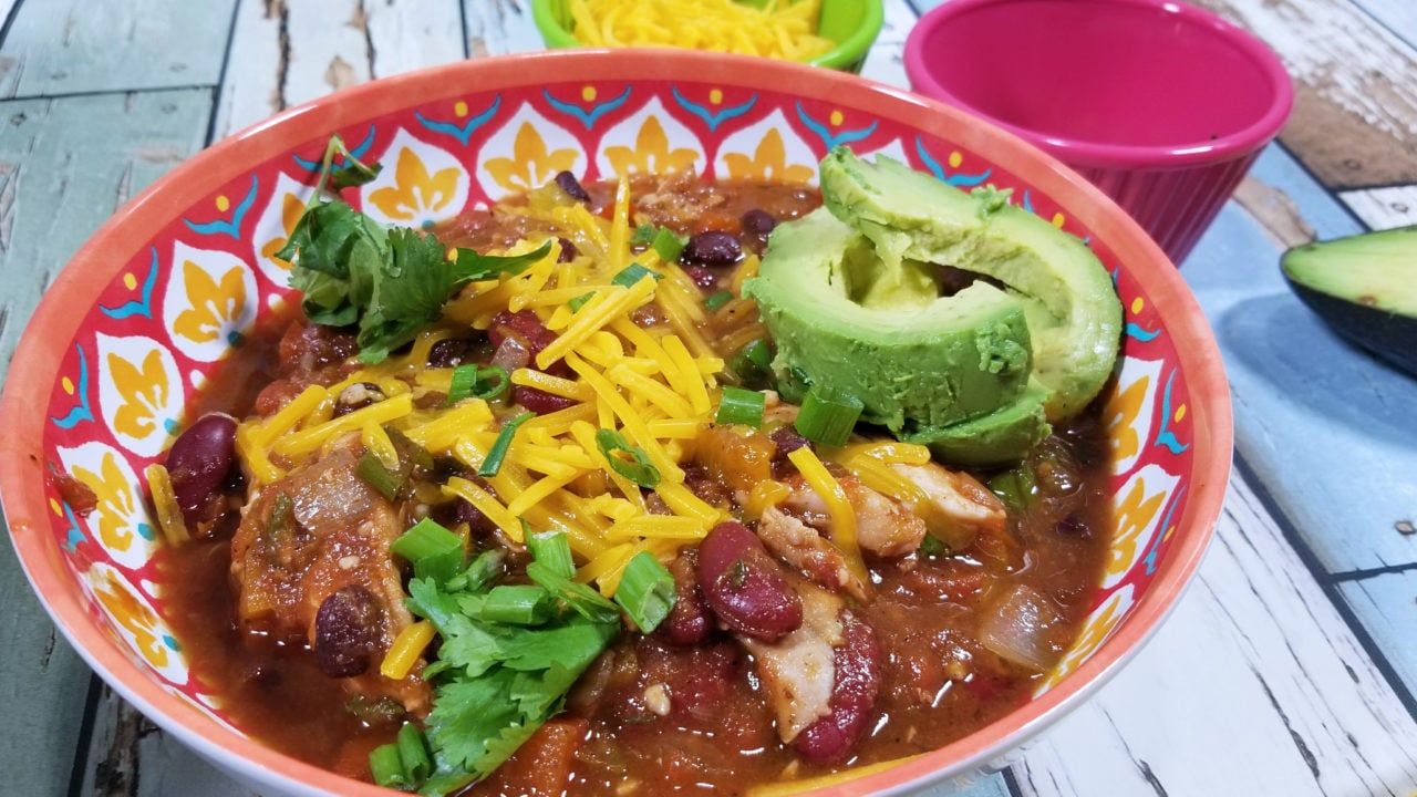 Slow Cooker Jamaican Jerk Chicken Chili